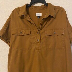 Brown  Short-Sleeved Shirt